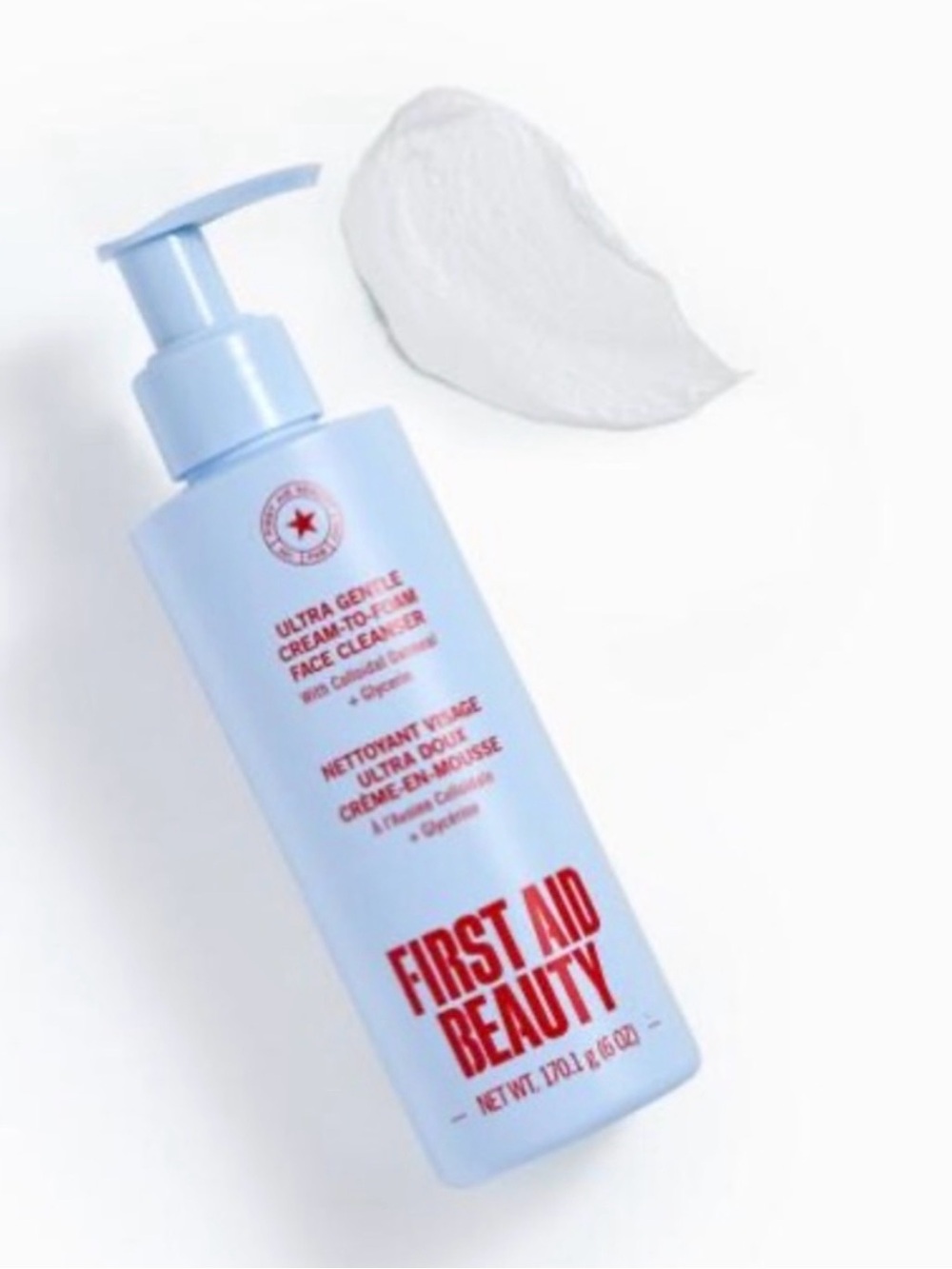 First Aid Beauty Ultra Gentle Cream-to-Foam Face Cleanser - Picture 1 of 3